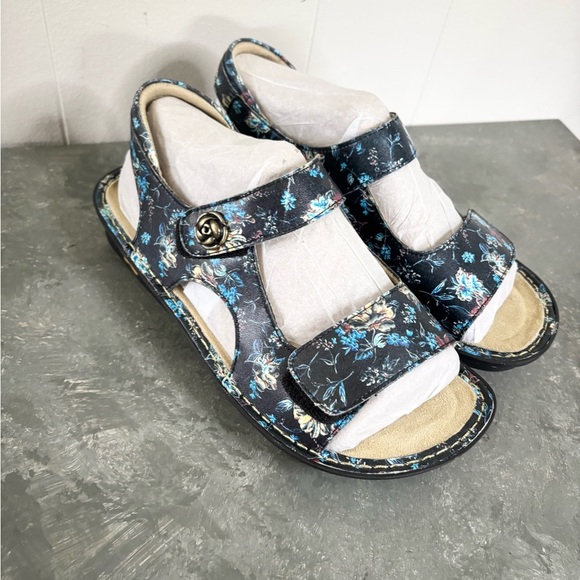 Alegria Beckie Passionate sandals leather back strap patterned size EU 38/ US 8 - Picture 6 of 12